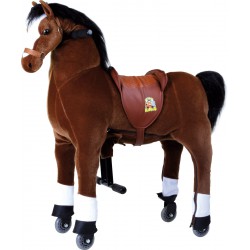 Pohyblivý jezdecký kůň na kolečkách Blesk, do 65 kg